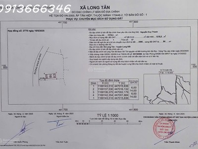 Bán đất nguyên lô xã long tân  nay xã đất đỏ, tphcm  mặt tiền đường 43m giá bán nguyên lô 3