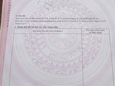 Cần bán lô góc đất đường 7m tại Cát Vũ, Tràng Cát 63,7m2 giá chỉ 2 tỷ 675 triệu 2