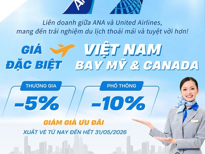 Vé đi Bắc Mỹ giá tốt từ ANA và United Airlines  0