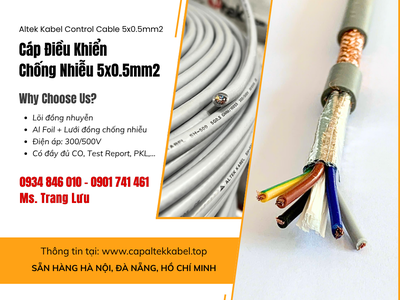 Cáp điều khiển, cáp chỗng nhiễu Altek Kabel 5x0.5 Sài Gòn, Đồng Nai, Khánh Hòa, Bình Dương 2