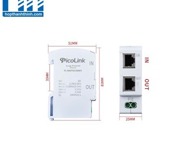 Thiết bị chống sét mạng Lan RJ45, IP Camera, PL-106POE-E1000 0