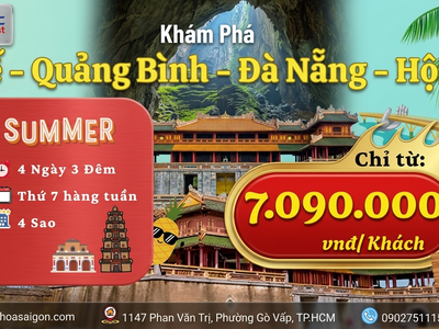 Huế - Quảng Bình - Đà Nẵng - Hội An 4N3Đ 2026 sgc 0
