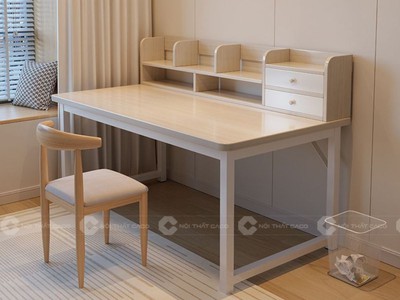Bàn Làm Việc Gỗ Công Nghiệp Tại Nhà Thiết Kế Nhỏ Gọn 0