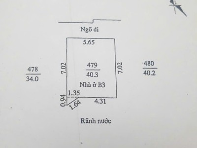 Bán nhà 3 tầng ngõ đường Nguyễn Văn Linh, ph Thanh Bình, TP HD, 40.3m2, mt 5.65m, 3 ngủ 4