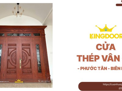Cửa Thép Vân Gỗ Tại Phước Tân, Biên Hòa Giá Tốt, Lắp Nhanh 0