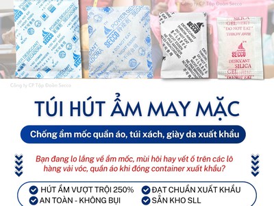 Gói hút ẩm ngành may mặc đạt chuẩn REACH, RoHS, không chứa DMF 1