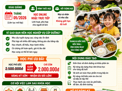 Tuyển sinh các lớp Cấp dưỡng 0