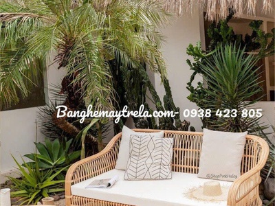 Băng ghế sofa mây tự nhiên 1