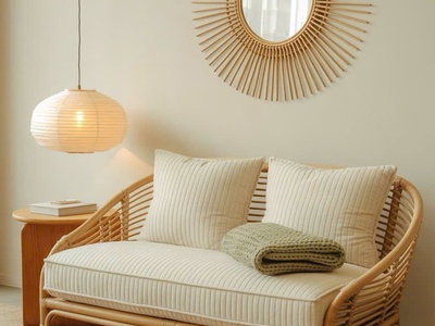 Băng ghế sofa mây tự nhiên 6