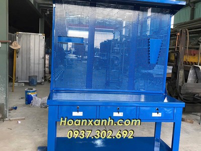 Bàn nguội cơ khí VT-B12, bàn thao tác, bàn kiểm hàng, bàn làm việc, bàn nguội bảng treo 11