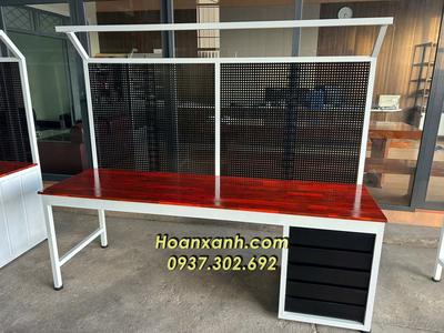 Bàn nguội cơ khí VT-B12, bàn thao tác, bàn kiểm hàng, bàn làm việc, bàn nguội bảng treo 13