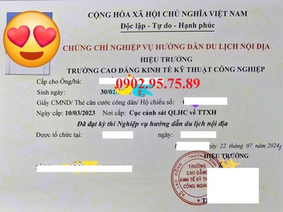 Chứng chỉ Hướng dẫn viên/Điều hành tour du lịch 0