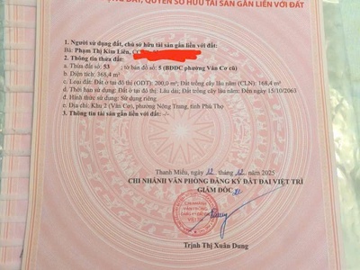 Cần bán đất cùng trục đất đấu giá vân phú lai, có sẵn nhà vườn kiên cố - tp việt trì - tỉnh phú thọ 2