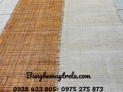 Tấm mây đan caro làm nội thất 1