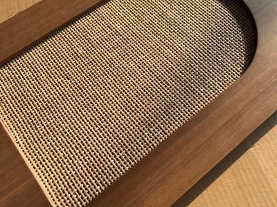 Tấm mây đan caro làm nội thất 2