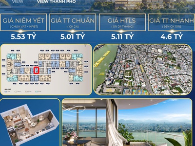 Căn 1PN full nội thất cao cấp thuộc dự án The Legend Danang vị trí siêu đẹp ngay cầu Rồng 0