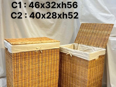 Giỏ đựng đồ mây tự nhiên- Giỏ mây đựng quần áo 2