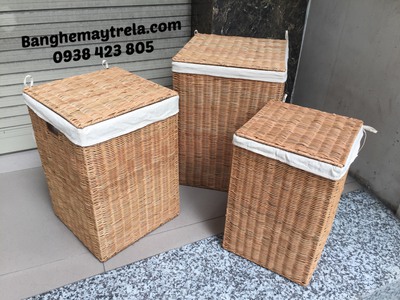 Giỏ đựng đồ mây tự nhiên- Giỏ mây đựng quần áo 7