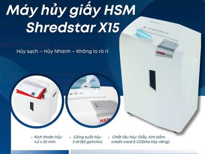 Máy hủy giấy HSM Shredstar X15 0