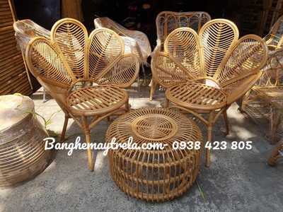 Ghế mây cánh hoa 4