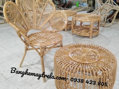 Ghế mây cánh hoa 5