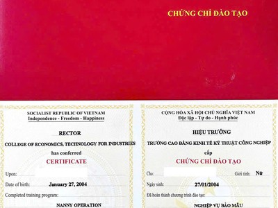 Đào tào - Cấp chứng chỉ Bảo mẫu 0