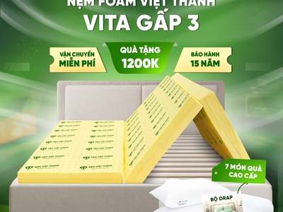 Giới thiệu nệm foam gấp 3 - Giải pháp tiện lợi cho không gian sống hiện đại 0