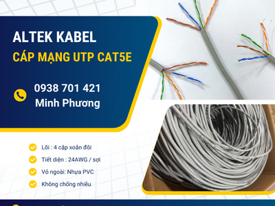Cáp mạng không chống nhiễu UTP CAT5e giá tốt cho camera và internet 0