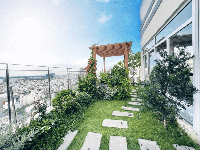 Ra mắt căn hộ sân vườn Eco Palace chỉ 1 tầng đặc biệt sở hữu ban công rộng, có lối đi ra hồ bơi 2