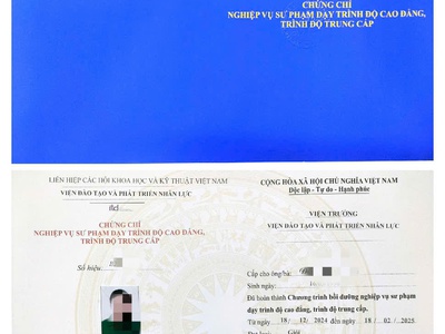 Học chứng chỉ sư phạm nghề 1
