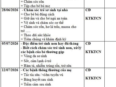 Lớp học chăm sóc mẹ và bé 1