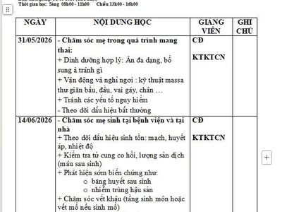 Lớp học chăm sóc mẹ và bé 2