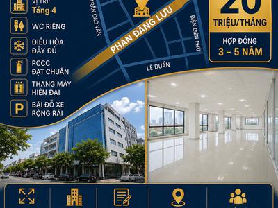 Cho thuê văn phòng đường phan đăng lưu hải châu đà nẵng   220m , thang máy, pccc, giá 21 triệu 0