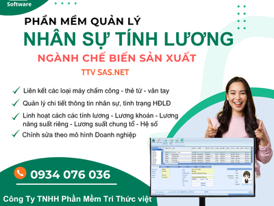 Phần mềm quản lý nhân sự và tính lương sản xuất TTV HRM 0