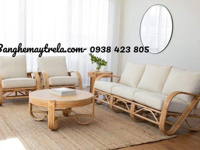 Bàn ghế mây phòng khách HCM 3