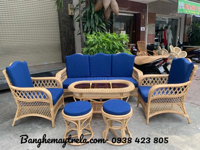 Bàn ghế mây phòng khách HCM 6