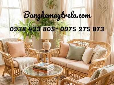 Bàn ghế mây phòng khách HCM 8