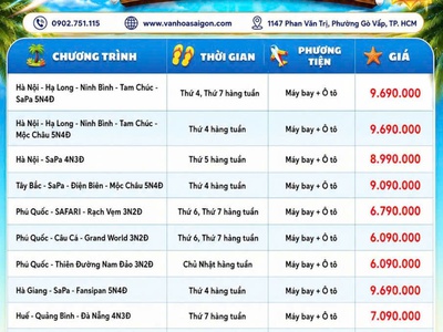 Khởi hành Tour hè 2026 sgc 0