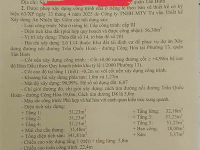 Chính chủ cần bán lô đất siêu đẹp phố trần quốc hoàn, p. tân bình, dt 56,3m - ngang 4,5m 3
