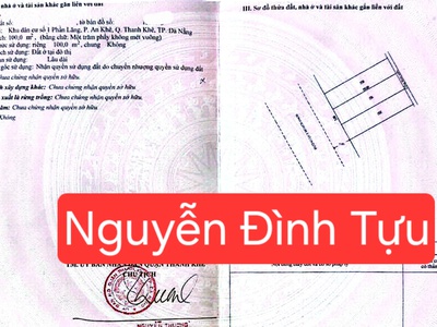 Bán 1 cặp đất đường nguyễn đình tựu - trục đường kinh doanh 0