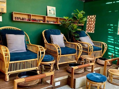 Ghế mây tự nhiên cho tiệm nail 4