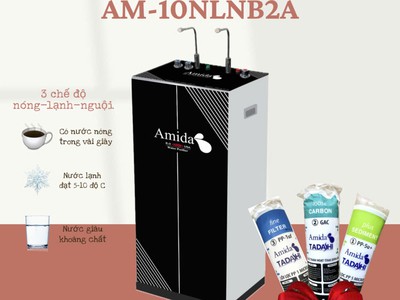 Máy lọc nước RO cao cấp Amida AM-10NLNB2A 2 vòi 3 chế độ nước 0