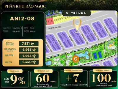 Nhà phố liền kề phân khu Đảo Ngọc, giá tốt cho nhà đầu tư, DT:70M2, GIÁ 7 TỶ 134- SỐ LƯỢNG CÓ HẠN 7