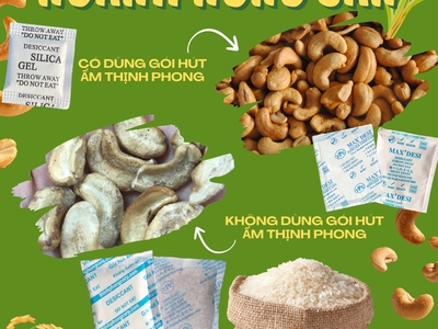 Nông sản có dễ giảm giá trị nếu thiếu gói hút ẩm 0
