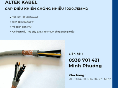 Cáp điều khiển chống nhiễu 10x0.75mm2 dùng cho công trình Huế, Gia Lai, Hà Nội 2