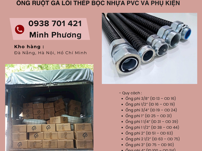 Ống Ruột Gà Lõi Thép Bọc Nhựa PVC Và phụ kiện ống kẽm giá tốt sẵn kho Đà Nẵng 2