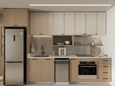 Mẫu tủ bếp chữ I phong cách tối giản được yêu thích 0