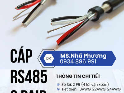 Cáp RS485 2 Pair 24 AWG Tại Đà Nẵng, Quảng Trị Hàng Có Sẵn, Giao Nhanh Toàn Quốc 1