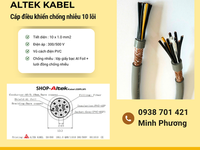 Báo giá cáp điều khiển chống nhiễu 10x1.0mm2 tại Gia Lai, Đà Nẵng, Quảng Ngãi 2