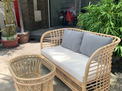 Bàn ghế mây nhỏ gọn phòng khách 3